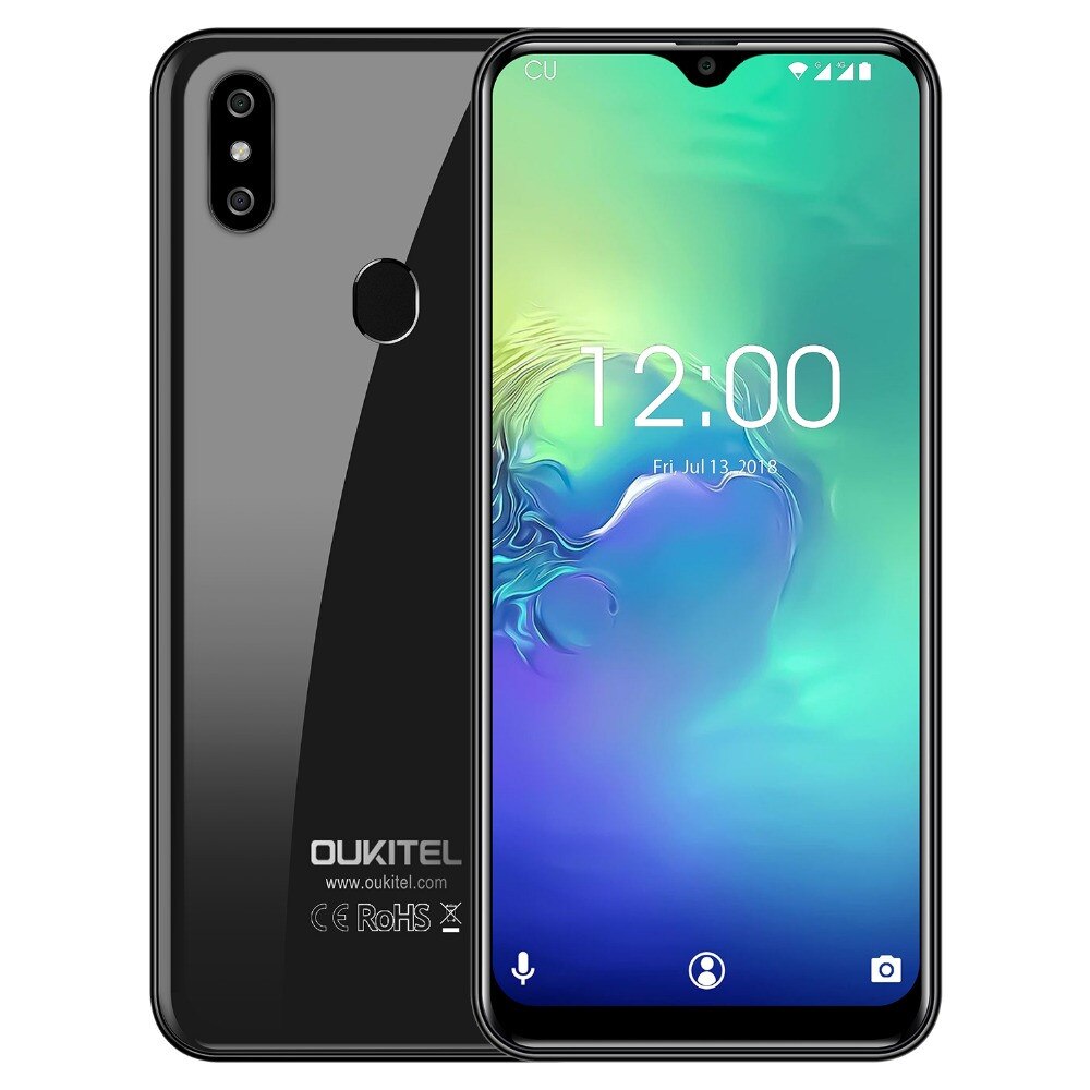 OUKITEL C15 Pro+ 6.088'' 19:9 Android 9.0 Pie 3GB 32GB MT6761 Waterdrop Smartphone Fingerprint Face ID 5G WiFi 4G Mobile Phone