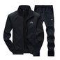 Men Sportswear Set Brand Mens Tracksuit Sporting Fitness Clothing Two Pieces Long Sleeve Jacket + Pants Casual Men's Track Suit