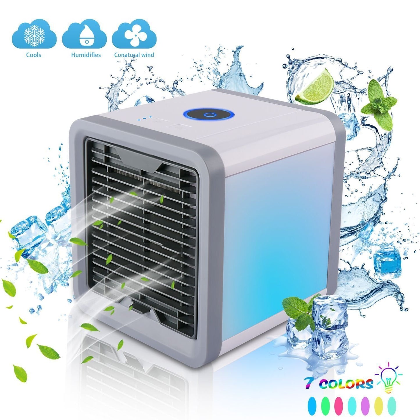 Mini USB Portable Air Conditioner Desktop Air Cooling Fan Humidifier Purifier For Office Bedroom