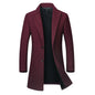 Winter Wool Jacket Men's High-Quality Wool Coat Casual Slim Collar Wool Coat Men's