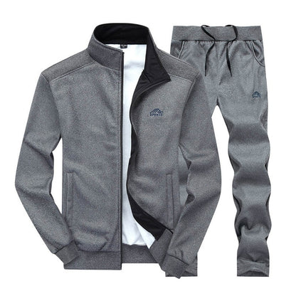 Men Sportswear Set Brand Mens Tracksuit Sporting Fitness Clothing Two Pieces Long Sleeve Jacket + Pants Casual Men's Track Suit