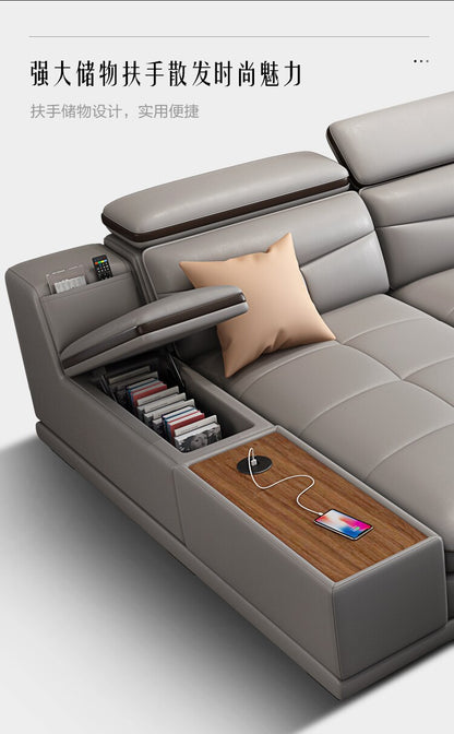 Living room furniture innovative technology leather sofa with Bluetooth speaker