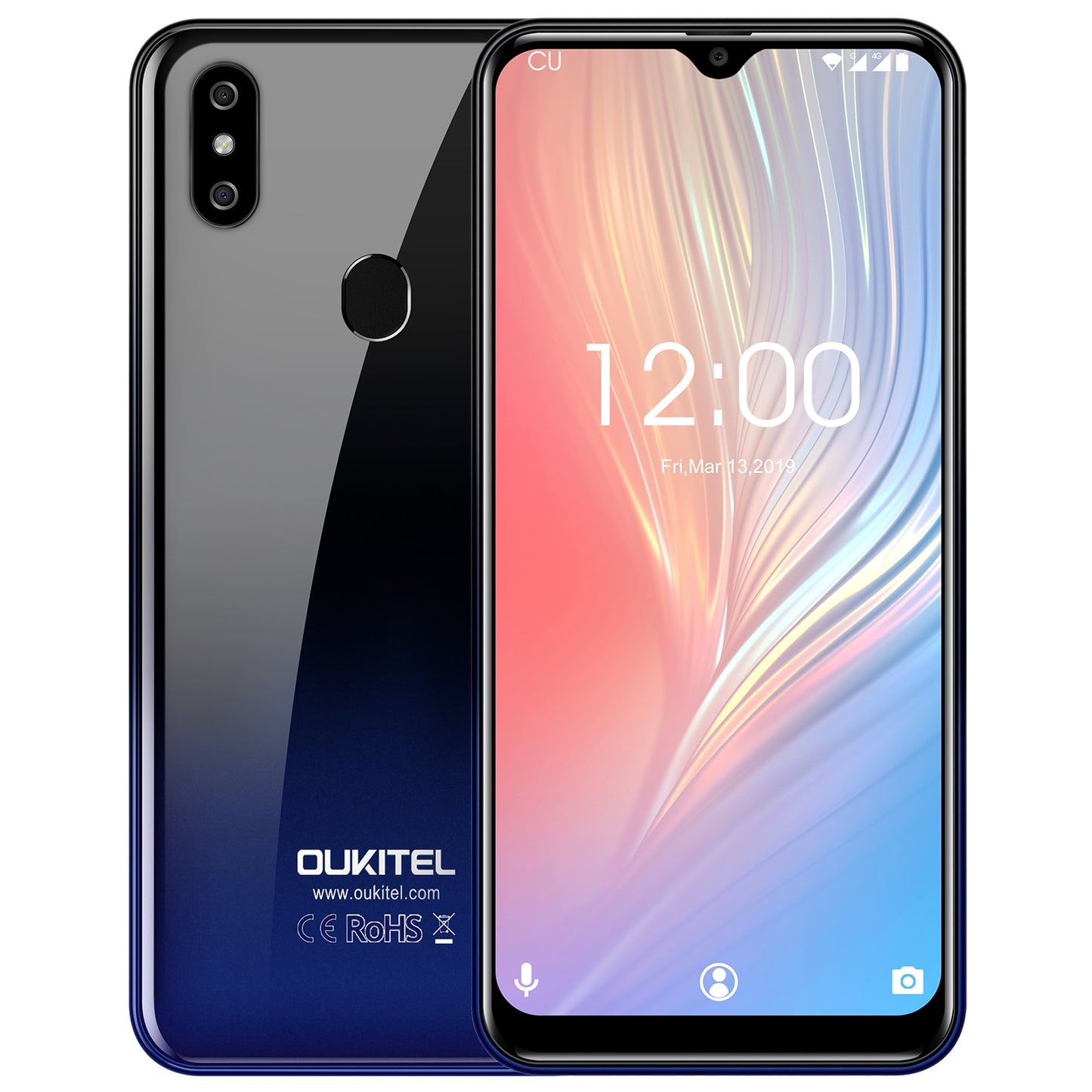 OUKITEL C15 Pro+ 6.088'' 19:9 Android 9.0 Pie 3GB 32GB MT6761 Waterdrop Smartphone Fingerprint Face ID 5G WiFi 4G Mobile Phone