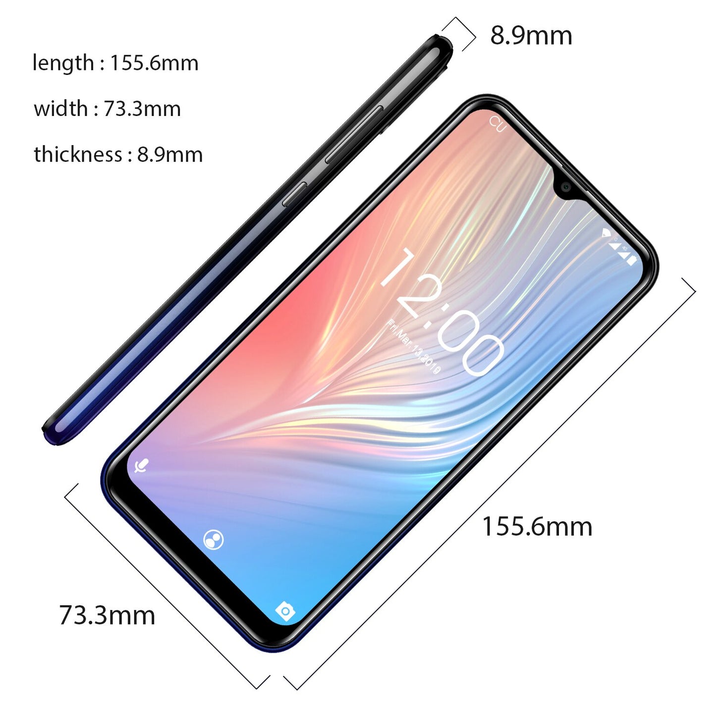 OUKITEL C15 Pro+ 6.088'' 19:9 Android 9.0 Pie 3GB 32GB MT6761 Waterdrop Smartphone Fingerprint Face ID 5G WiFi 4G Mobile Phone