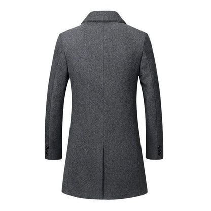 Winter Wool Jacket Men's High-Quality Wool Coat Casual Slim Collar Wool Coat Men's